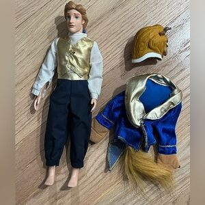 Disney's Beauty and the Beast Prince 13" Doll Removable Mask Jacket